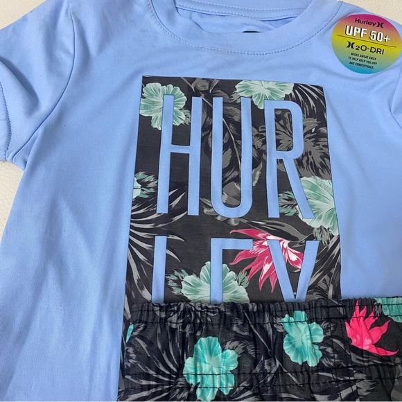 Hurley cute floral boy active shorts top set 8020 - Picture 4 of 6